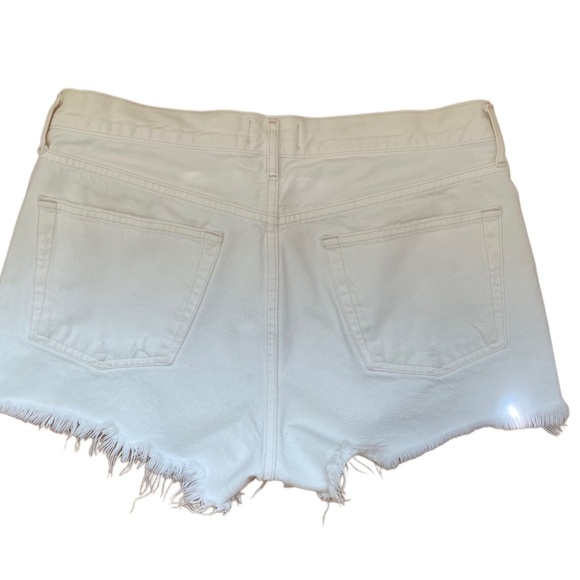 AGOLDE Parker White Denim Jean Shorts 29 Button Fly Distressed. Great condition! - Picture 4 of 7